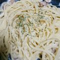 meru☪︎⋆｡˚✩'s cooksnap of when they made 味噌がミソ！和風クリームパスタ.