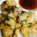 ｱｲﾊﾅ's cooksnap of when they made 大葉たっぷり鶏ささみの天ぷら梅肉のたれで.