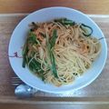 のれやん's cooksnap of when they made しめじとキムチのパスタ.