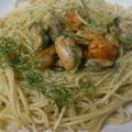 ★茶毛猫★'s cooksnap of when they made 簡単！ムール貝のパスタ.