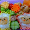 リンドンベル's cooksnap of when they made 簡単＊ひつじさんのキャラ弁.