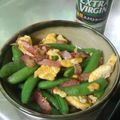 クックJ162JU☆'s cooksnap of when they made 簡単！スナップエンドウとベーコンの卵炒め.