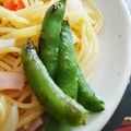 もっち−ママ's cooksnap of when they made 簡単！焼きスナップえんどう.