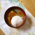 sumirenore's cooksnap of when they made 落とし卵入り♪美味！カボチャのお味噌汁.
