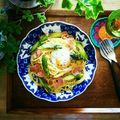 Ｍｉｓｓ桃子's cooksnap of when they made ベーコンとアスパラのパスタ 温玉のせ.