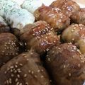 えーぼぢ1980's cooksnap of when they made 男のロマンだ！肉巻きおにぎりチーズのせ！.