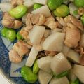 あずんずん's cooksnap of when they made そら豆と鶏もも肉の塩炒め.