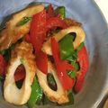さま〜しゃ's cooksnap of when they made 絹さやピーマン竹輪の炒め物.
