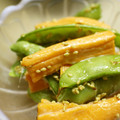 maruru-nn's cooksnap of when they made 砂糖えんどうの胡麻和え&マヨサラダ.