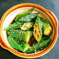 リラクマオ's cooksnap of when they made めちゃ簡単 オクラの胡麻和え.