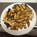 notuaki's cooksnap of when they made さつまいもとじゃがいものフライドポテト風.