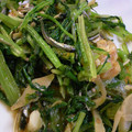 ユーロン's cooksnap of when they made 大根葉の利用法　油揚げとジャコの炒め物.