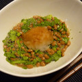 みくじん's cooksnap of when they made 生の春菊　からし納豆おろし和え.