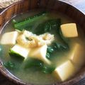 ミシガン娘。's cooksnap of when they made かぶの葉と油揚げと豆腐の味噌汁.