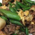 Remtan's cooksnap of when they made ちくわミンチとスナップえんどうの甘辛炒め.