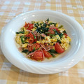 オレンジリング's cooksnap of when they made ほうれん草とベーコンと卵とトマトのソテー.