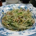 TWI's cooksnap of when they made 冷蔵庫掃除貧乏炒～セロリ葉もやし挽肉で.