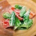 みぽぴぽ's cooksnap of when they made お弁当に☆スナップえんどうのチリマヨ和え.