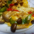 peachpies's cooksnap of when they made 簡単　小松菜としめじと卵の炒め物.