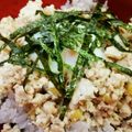 北斗7's cooksnap of when they made 男のロマンだ！めんつゆでそぼろ温玉親子丼.