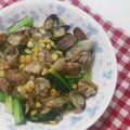2525招き猫's cooksnap of when they made 最後の一滴まで♪あさりのバターコーン春雨.