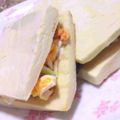 nosso's cooksnap of when they made 糖質オフ☆高野豆腐パンでマヨ鮭たまサンド.