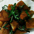 プーさん♪チョッパー's cooksnap of when they made 簡単！アジフライとニラの洋風甘辛炒め.