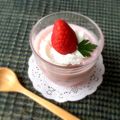 よこ耳ねこ's cooksnap of when they made ふわふわピンク。の苺プリン.