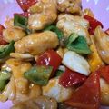 久遠P's cooksnap of when they made 鶏むね肉とピーマンのケチャマヨ炒め.