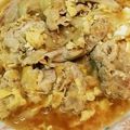 ピカピカごはん's cooksnap of when they made 揚げる豚こま他人丼（めんつゆ).