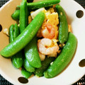 でりーK's cooksnap of when they made スナップエンドウとエビと卵の中華風炒め.