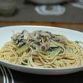 pink327's cooksnap of when they made バター醤油マヨ☺和風きのこスパゲティ.