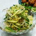 あーシャン's cooksnap of when they made 簡単❗美味しい❗キュウリとモヤシのナムル.