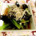 ゆこまる's cooksnap of when they made 小松菜と油揚げの煮浸しカリカリしらす乗せ.