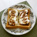 puniＫ's cooksnap of when they made 生クリームトースト！黒蜜かけて♪.