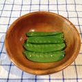 violets's cooksnap of when they made ツヤツヤの絹さや.
