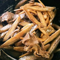 mikazuchi's cooksnap of when they made 簡単☆豚肉ごぼうエリンギ 甘辛炒め.