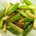 由芽15's cooksnap of when they made 【お弁当】アスパラとエリンギの簡単炒め.