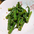 saku2012's cooksnap of when they made 【超簡単】おつまみ♡いんげんのごま和え.