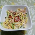 nyangomama's cooksnap of when they made 薄焼き卵の春雨サラダ.