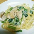 エルモンまま's cooksnap of when they made チキンと小松菜の味噌ゴマクリームパスタ.