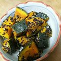 yuchika's cooksnap of when they made 冷凍かぼちゃの黒ゴマ塩糀和え.