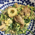 mipoyo's cooksnap of when they made 簡単！赤水菜と竹輪の卵とじ.
