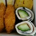 waka-87's cooksnap of when they made ハムチーズのくるくる海苔巻き☆お弁当に☆.