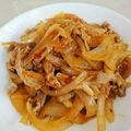amjkao's cooksnap of when they made ご飯が進む♪豚コマ肉のピリッと炒め物♪.
