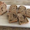 サブルッチュ's cooksnap of when they made 自家製酵母　カフェオレレーズン山食.