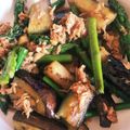 ちびまめママ◎'s cooksnap of when they made なすとシーチキンの炒め物.