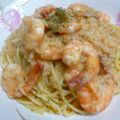 ひづき悠's cooksnap of when they made ソース絶品☆エビのトマトクリームパスタ.