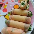 まめtan's cooksnap of when they made 巻くだけ簡単！生ハム梅しそチーズ巻き.