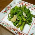 ポキコちゃん's cooksnap of when they made 山菜☆コシアブラのにんにくバター炒め.